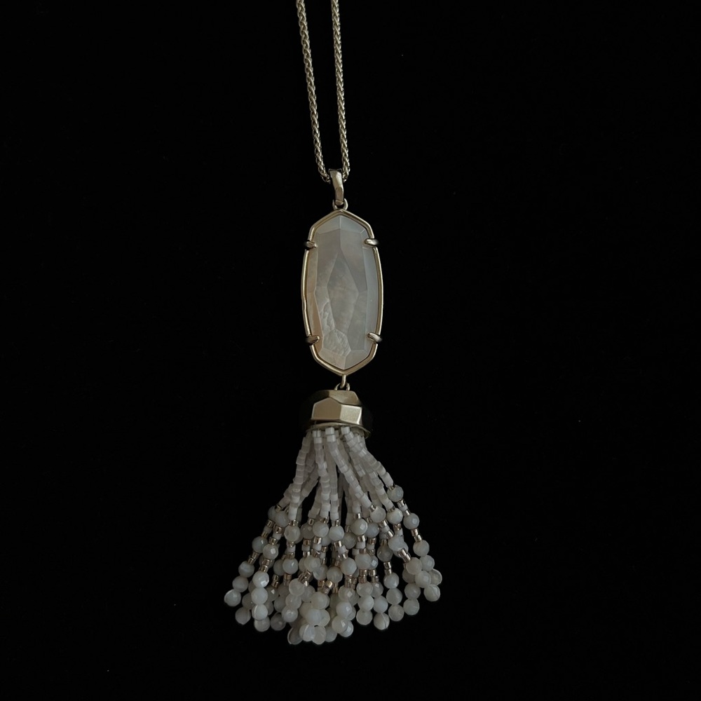 Kendra Scott Tassel Necklace Pearl